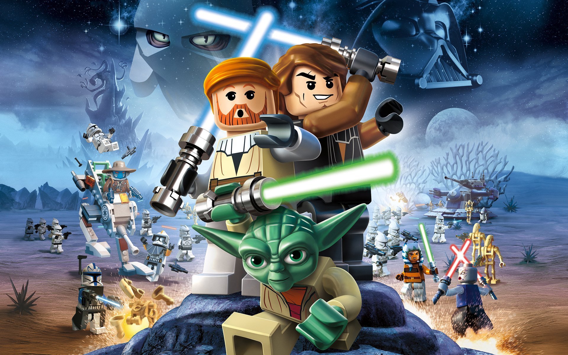 Lego Star Wars Star Wars The Clone Wars Clone Trooper Yoda Anakin Skywalker Obi Wan Kenobi 1920x1200