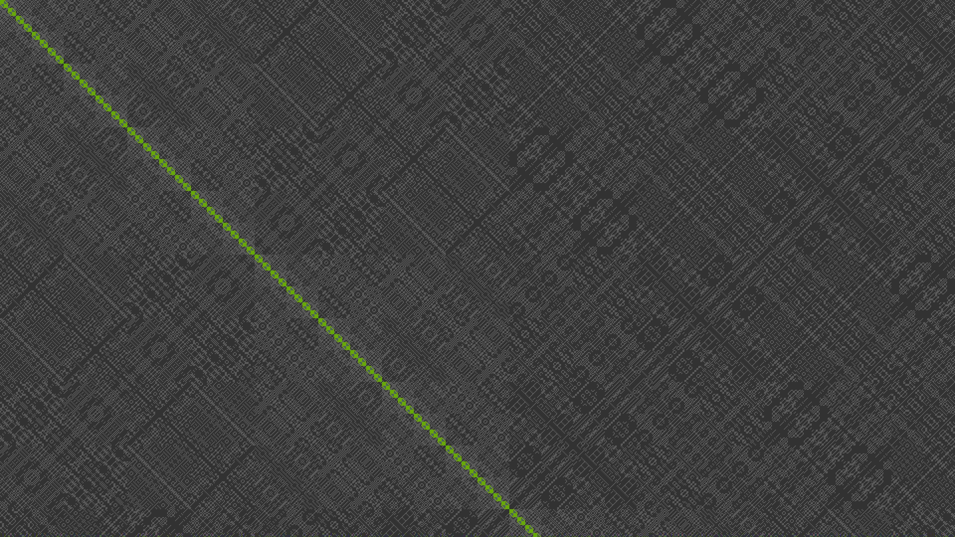 Procedural Generation Green Texture Digital Art 1920x1080
