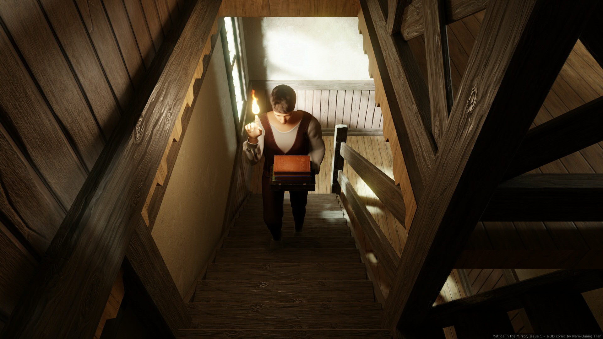 Matilda In The Mirror Attics Stairs Staircase Books 1920x1080