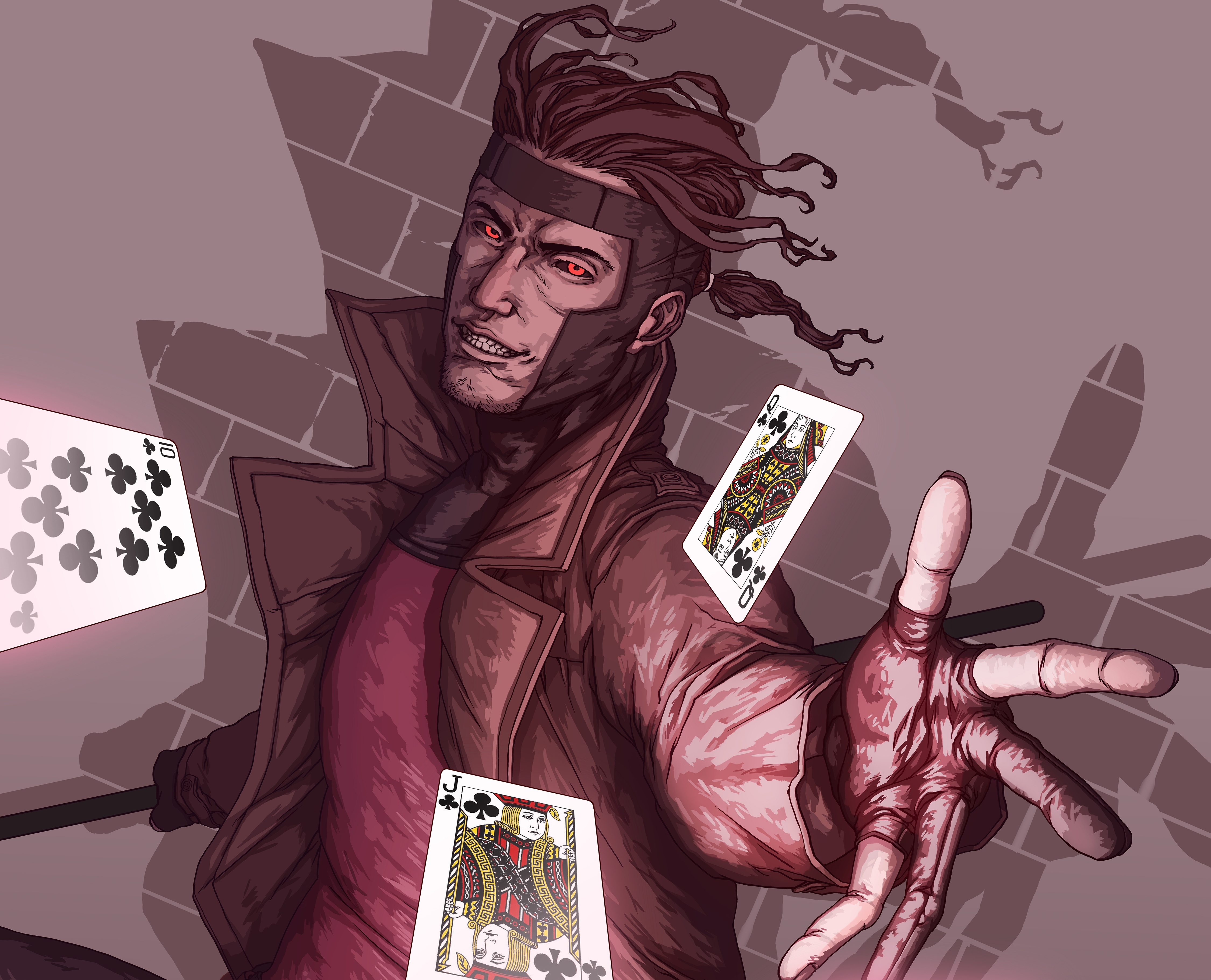 Gambit X Men Card 4500x3644