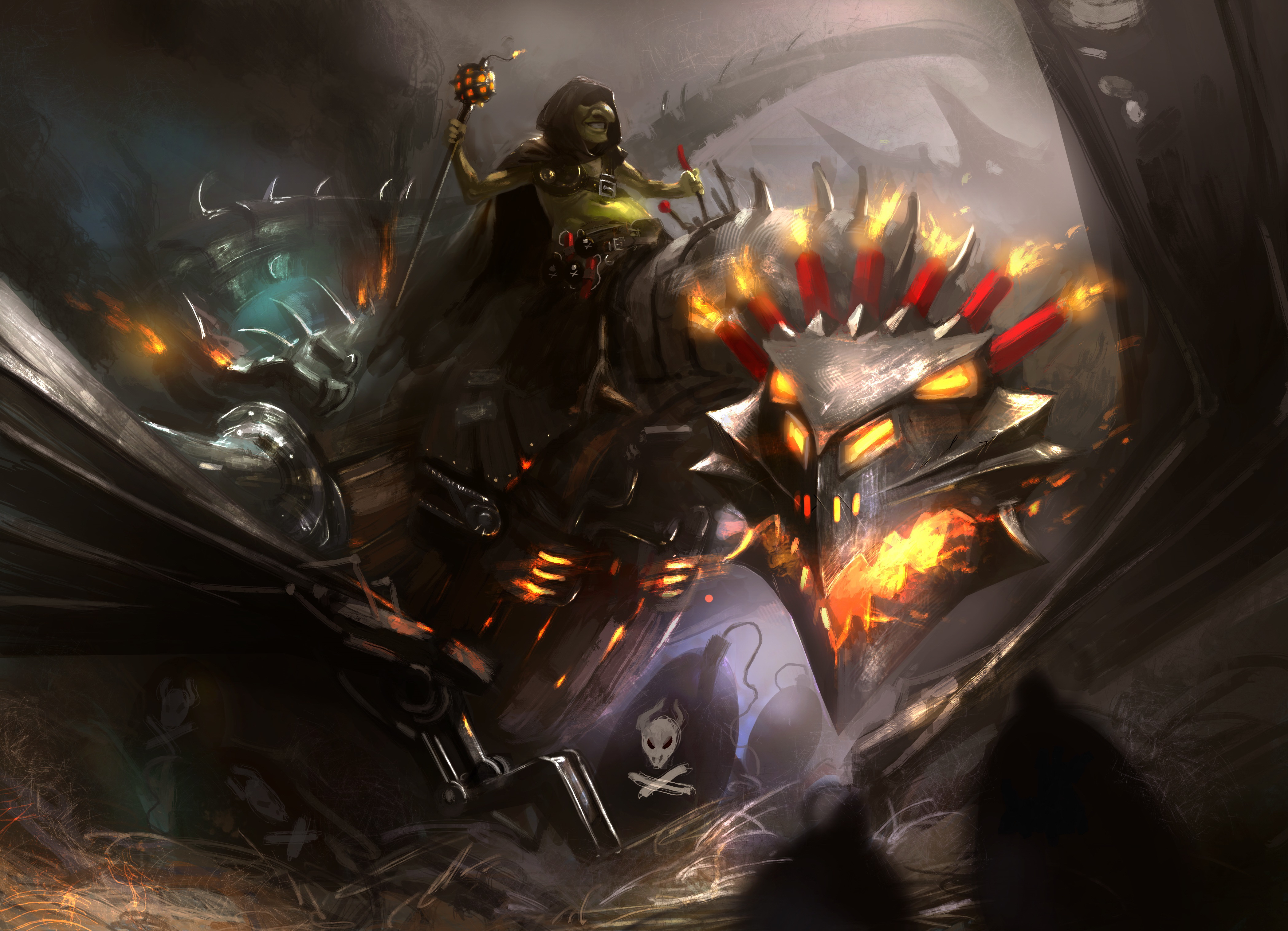 Hearthstone Heroes Of Warcraft Goblin Dragon 4192x3031