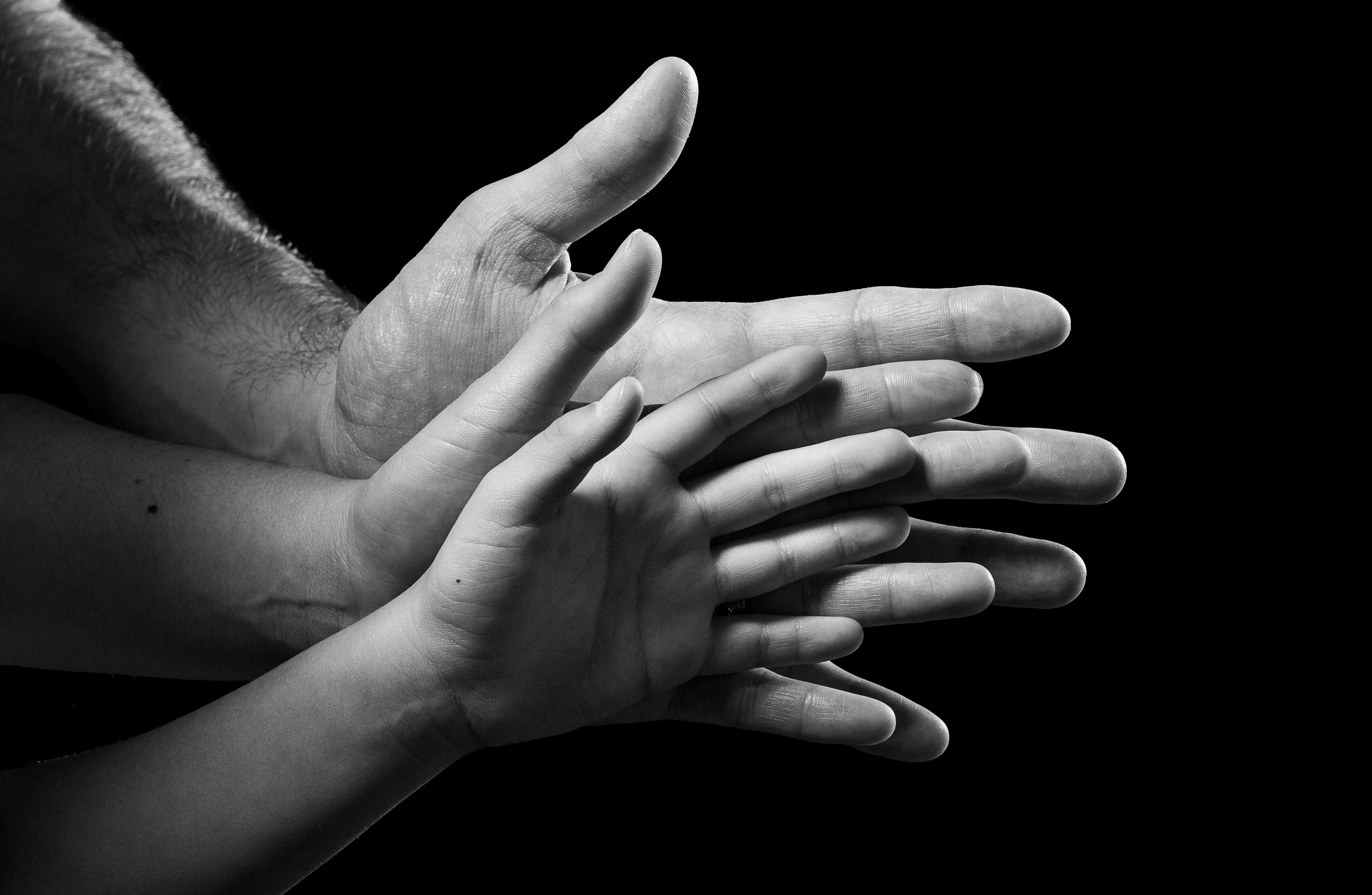 Hands Fingers Monochrome 4947x3227