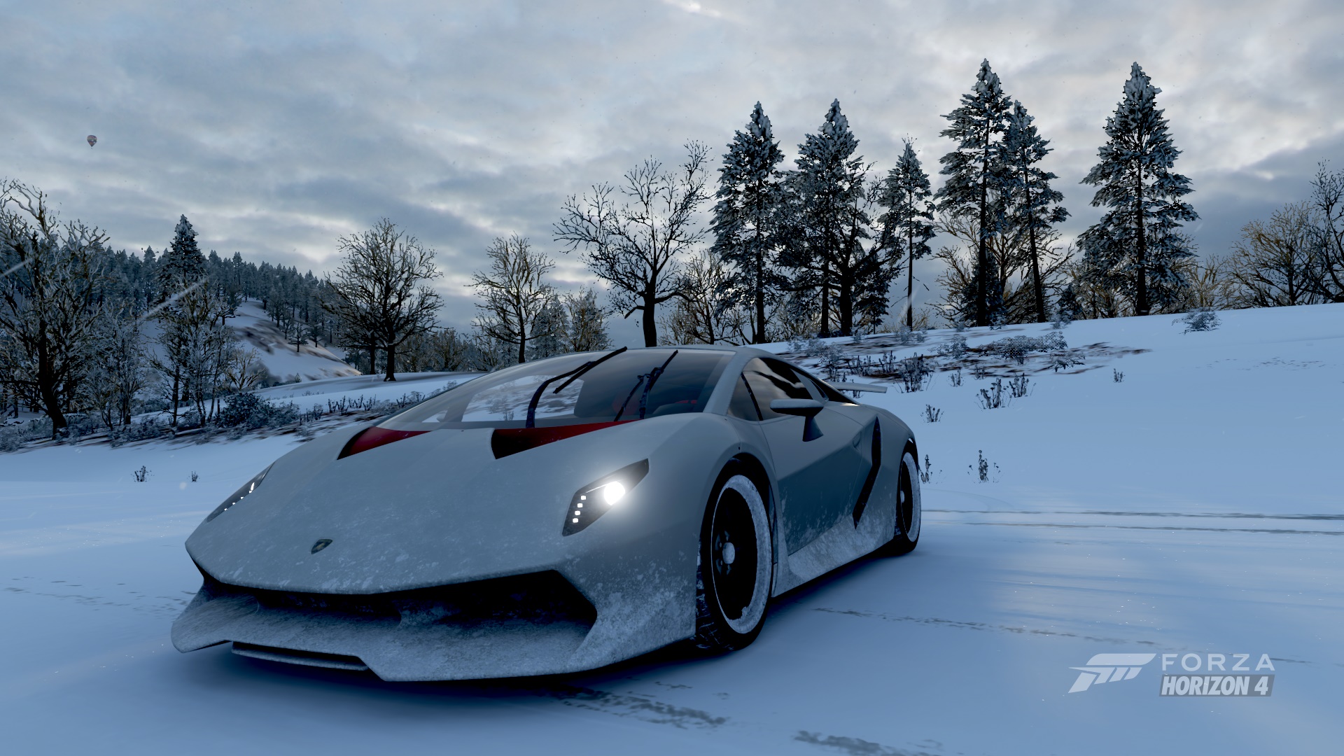 Lamborghini Lamborghini Sesto Elemento Forza Horizon 4 Winter Snow Racing White Ice 1920x1080