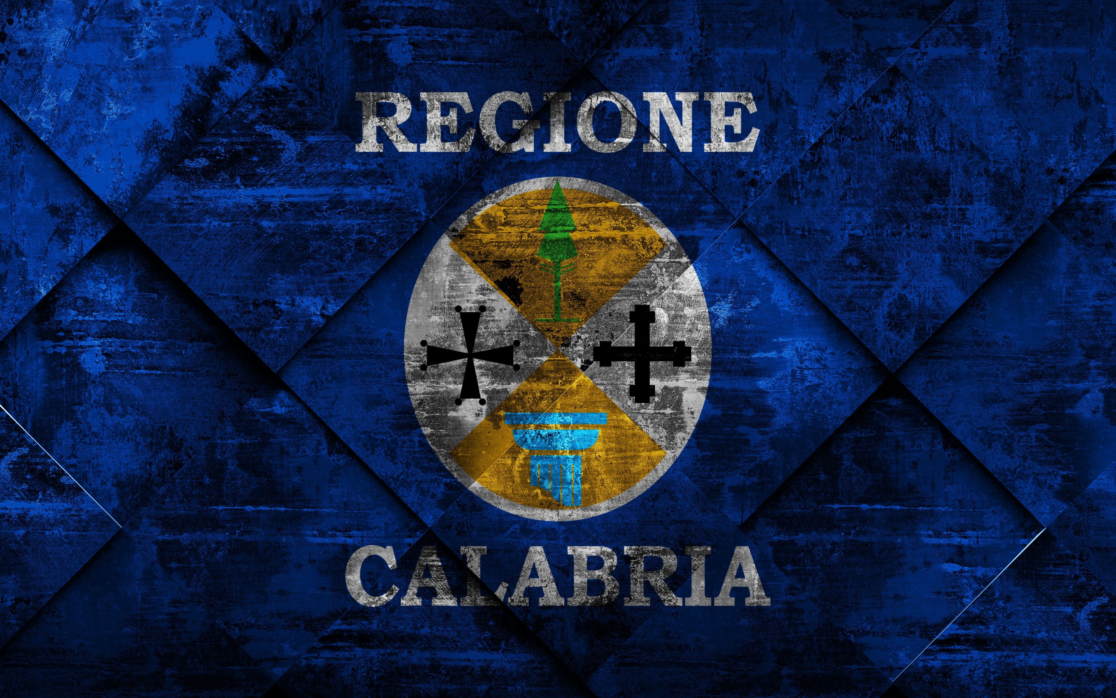 Calabria Flag Grunge Italy Texture 3840x2400