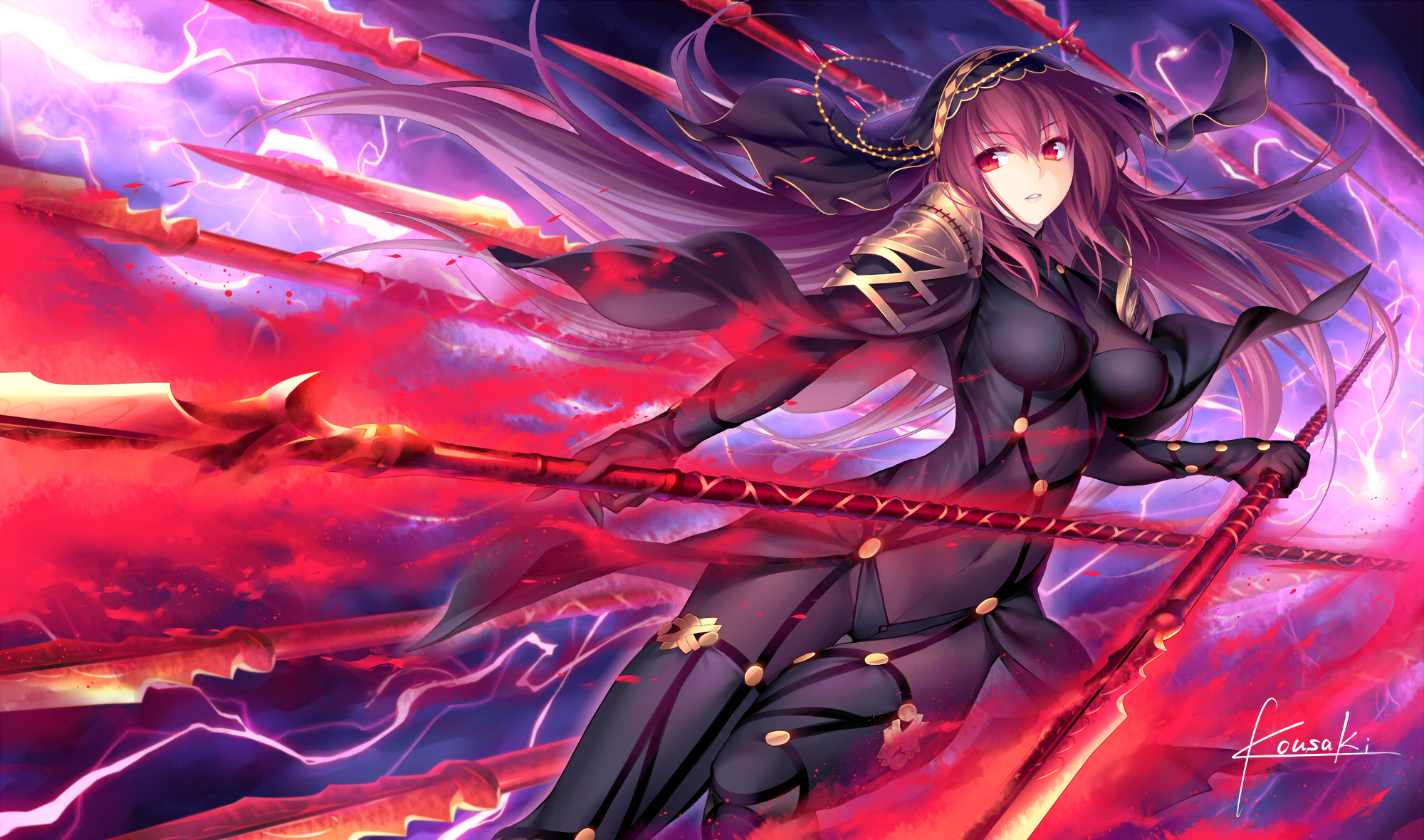 Scathach Fate Grand Order Lancer Fate Grand Order Girl 2000x1180