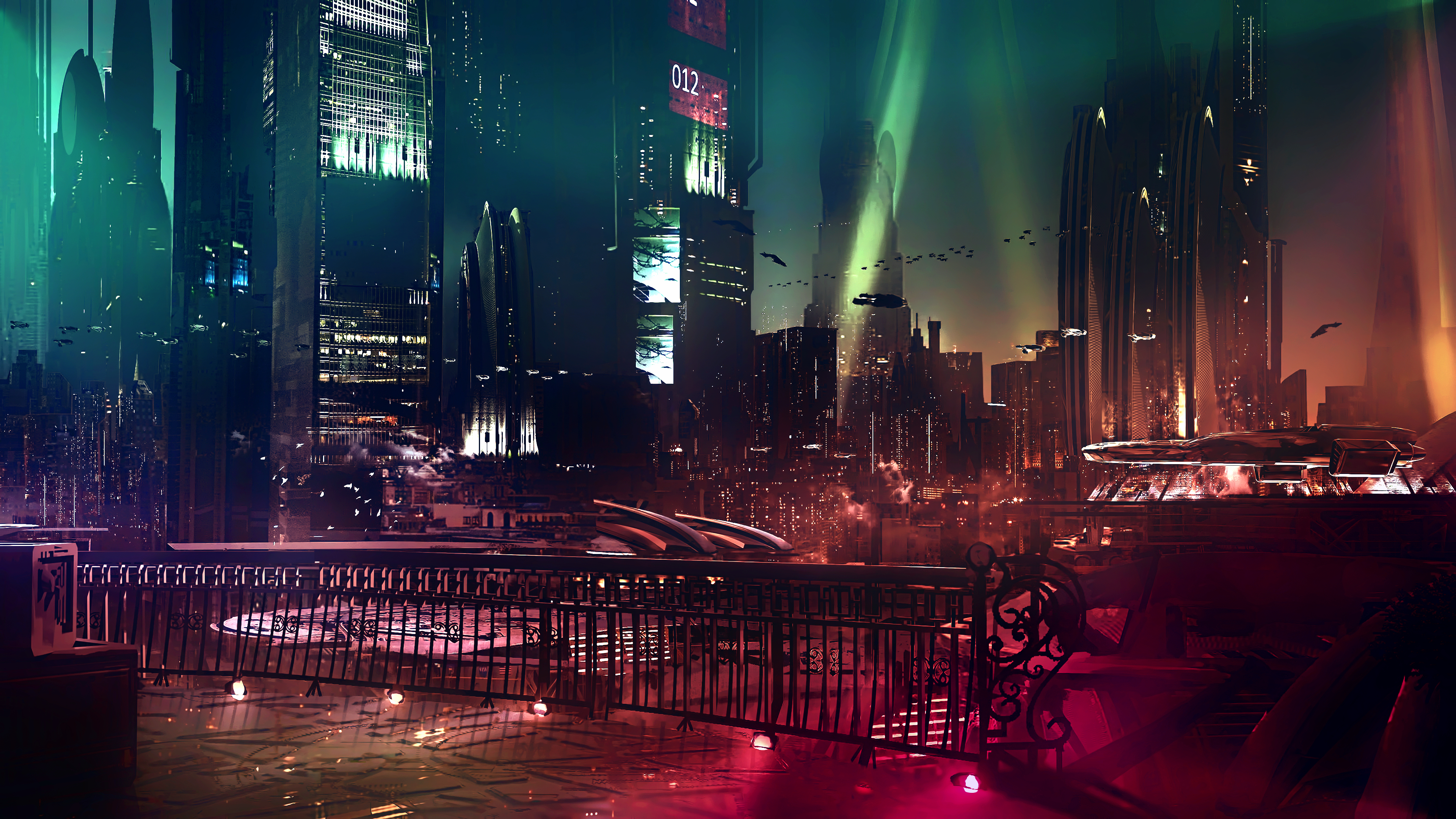 Cyber Science Fiction Digital Art Concept Art Cyberpunk Artwork Futuristic Fantasy Art Fan Art 3D Sp 3840x2160