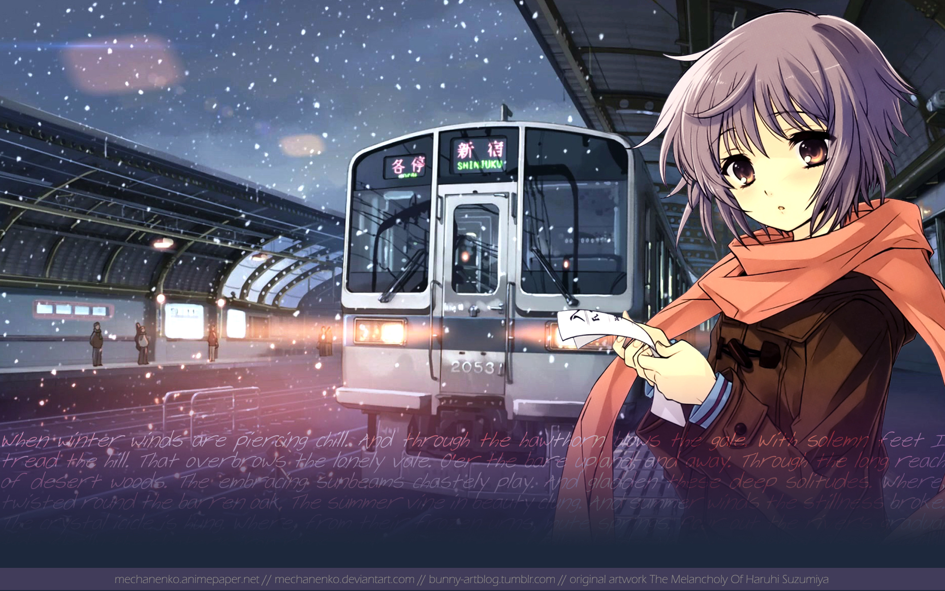 Anime The Melancholy Of Haruhi Suzumiya Nagato Yuki 1920x1200