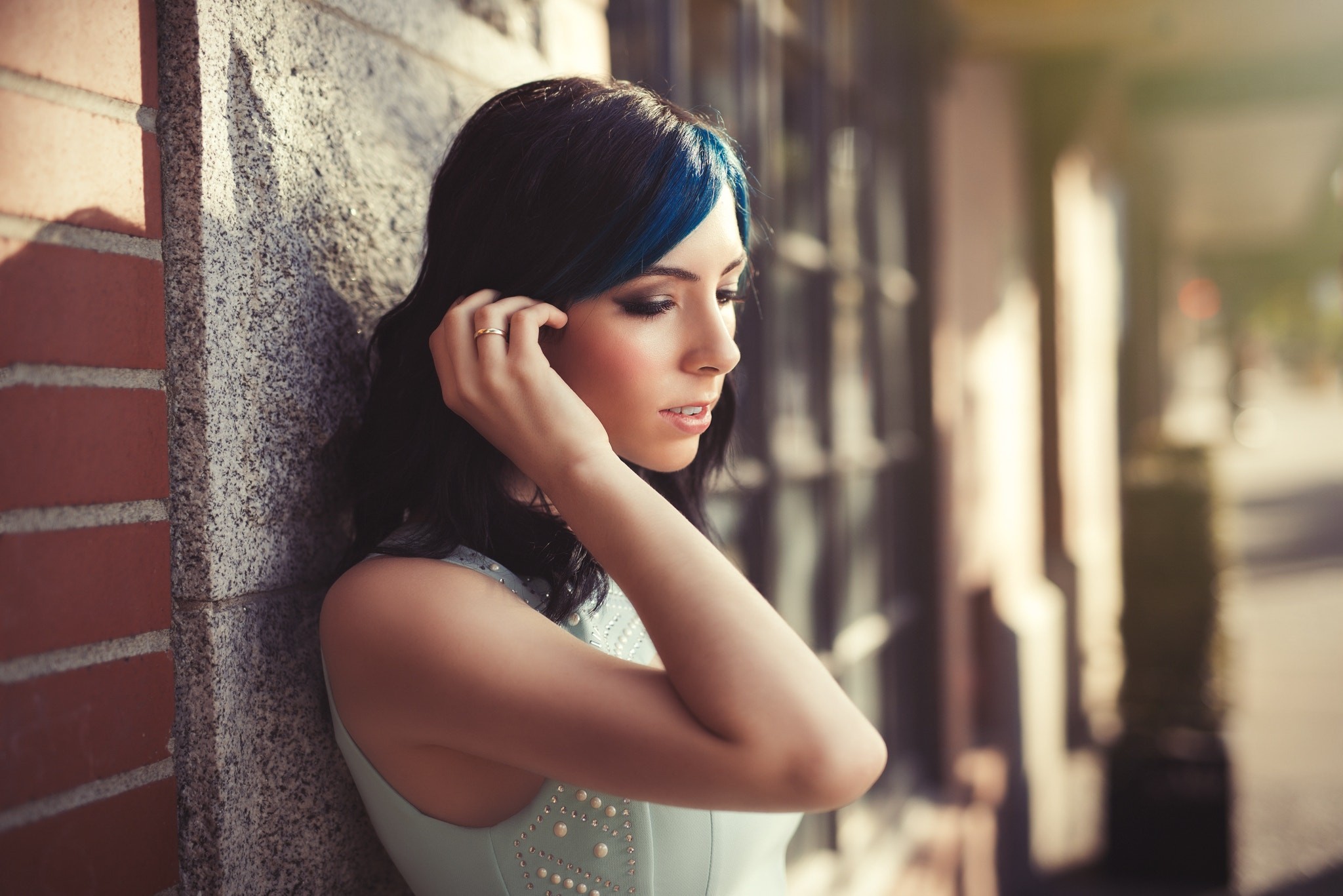 Women Outdoors Urban Women Model Face 500px Kyle Cong 2048x1367