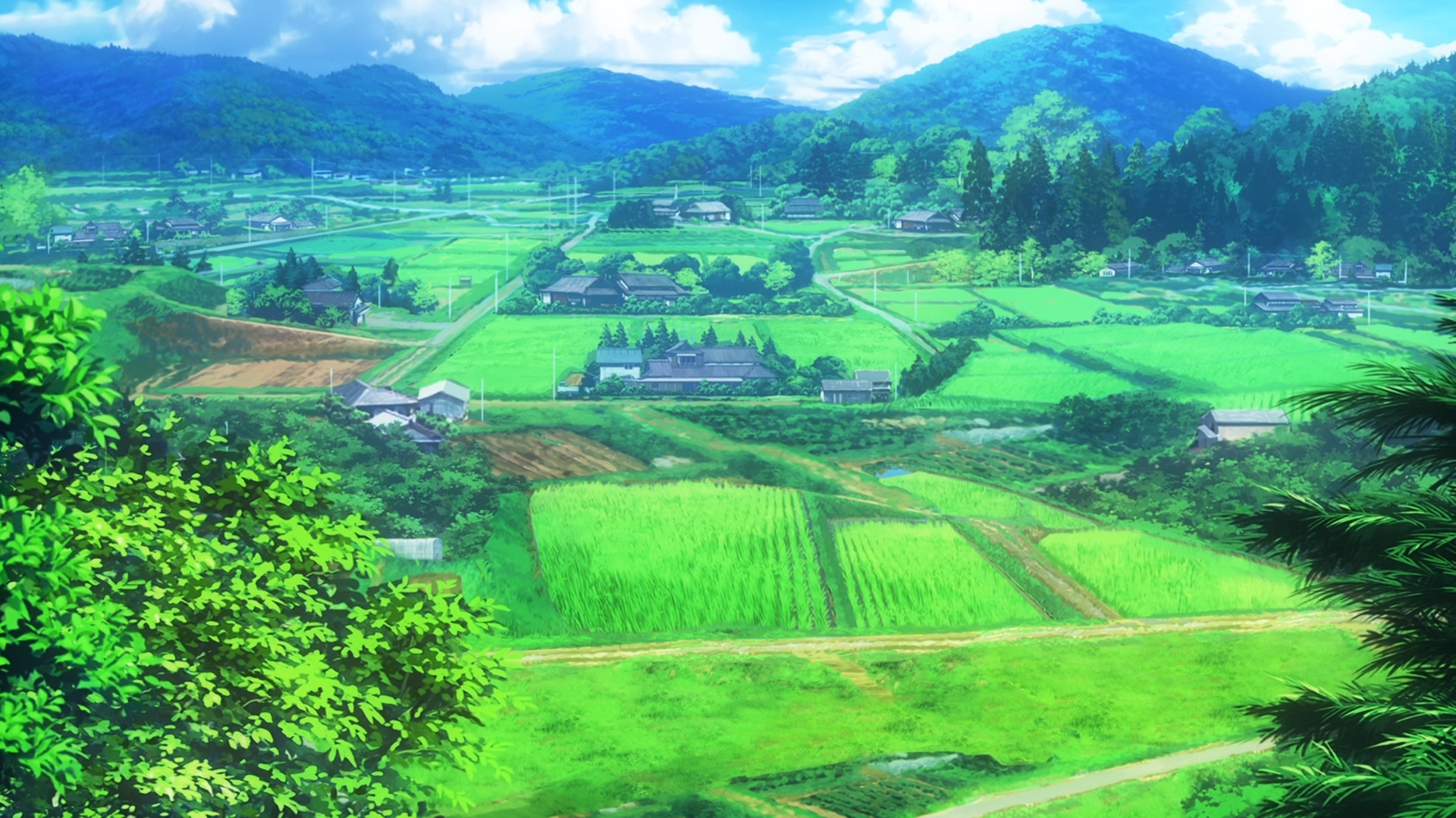 Non Non Biyori Nature Field 1920x1080