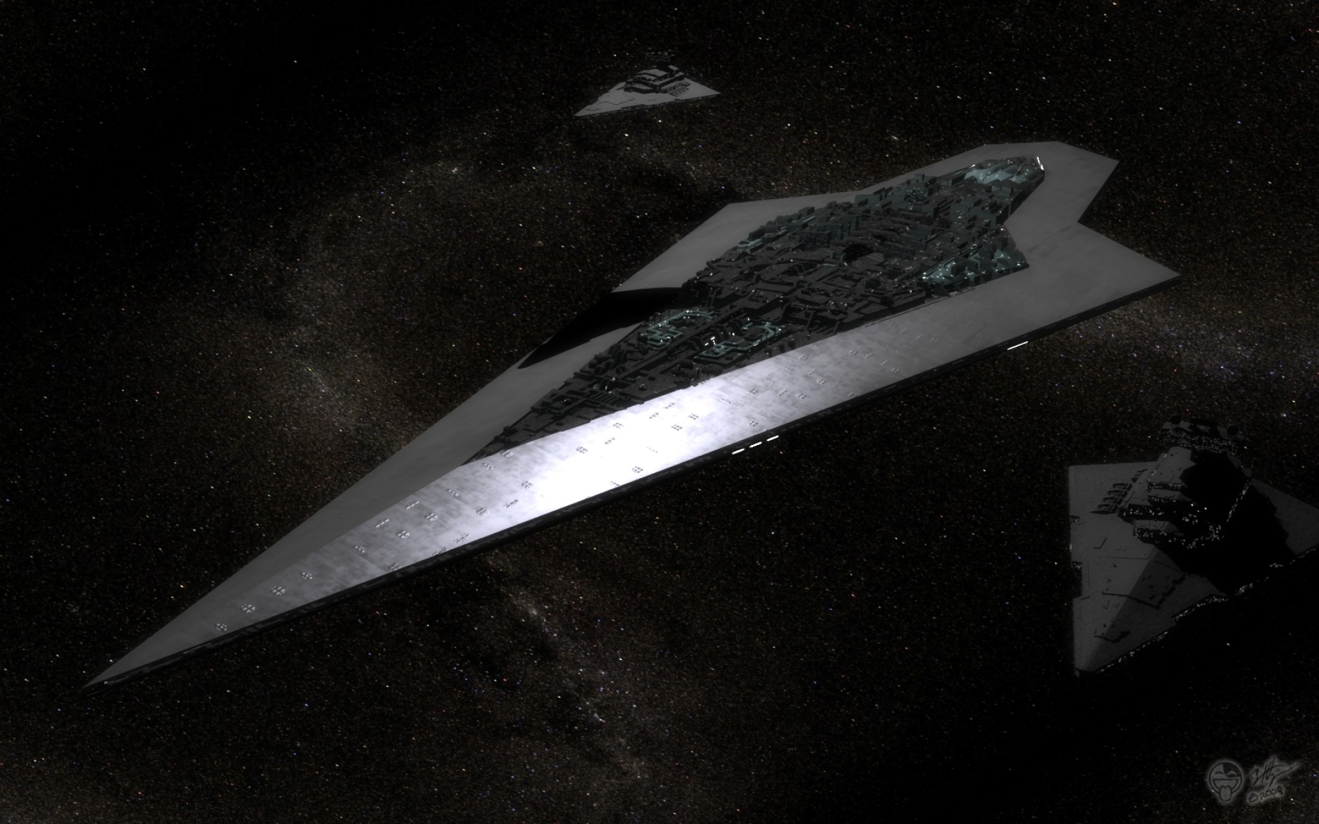 Star Wars Star Destroyer Super Star Destroyer Imperial Forces Spaceship Digital Art Render Space Sci 1920x1200