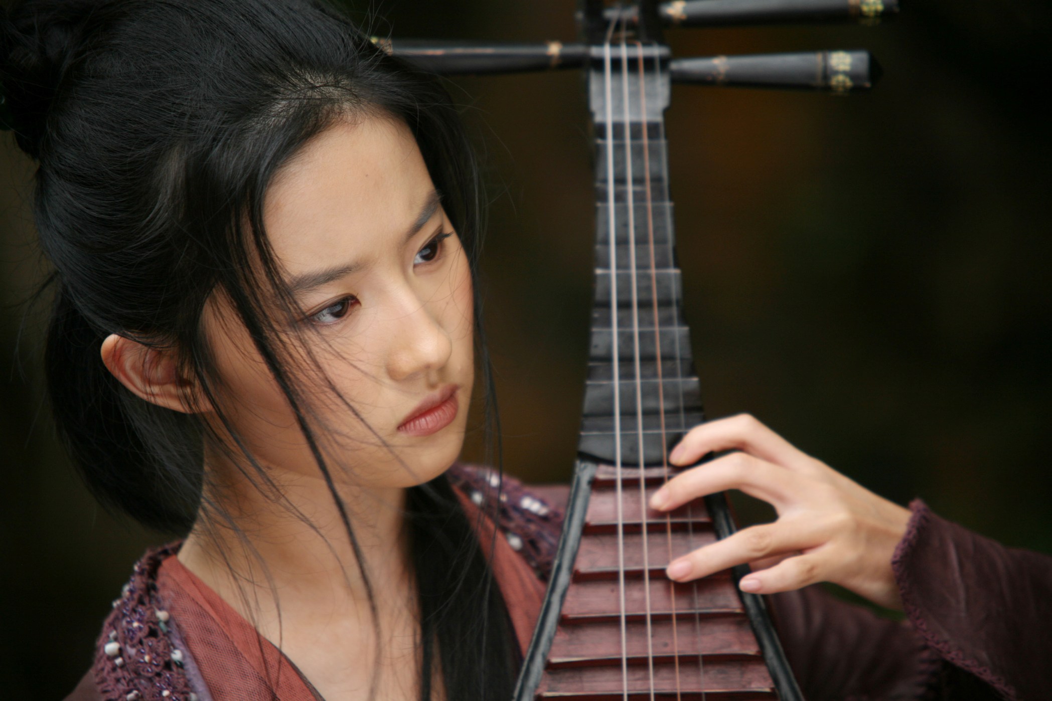 Crystal Liu Women Actress Brunette Dark Hair Chinese Asian Pipa Film Stills Long Hair 2097x1398