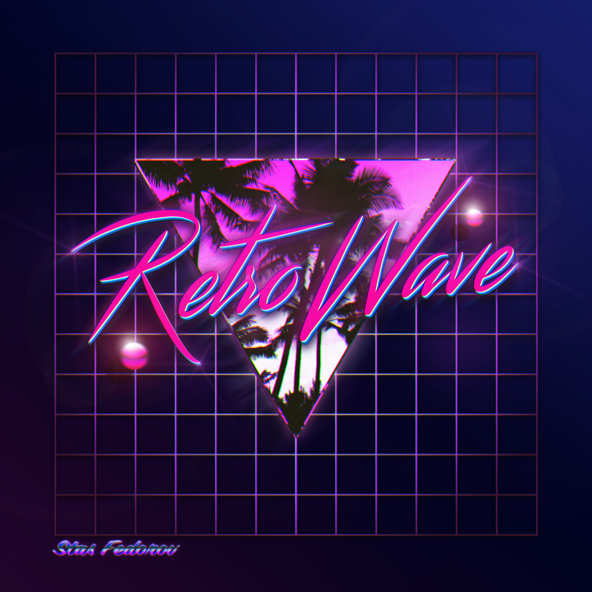 New Retro Wave Synthwave Neon 1980s Typography Photoshop 2000x2000