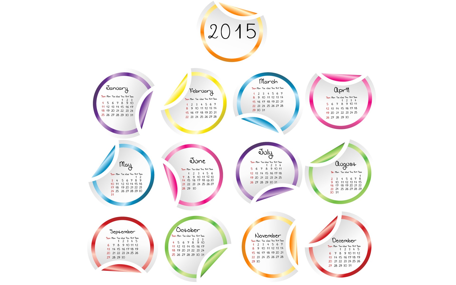 Calendar 2015 1920x1200