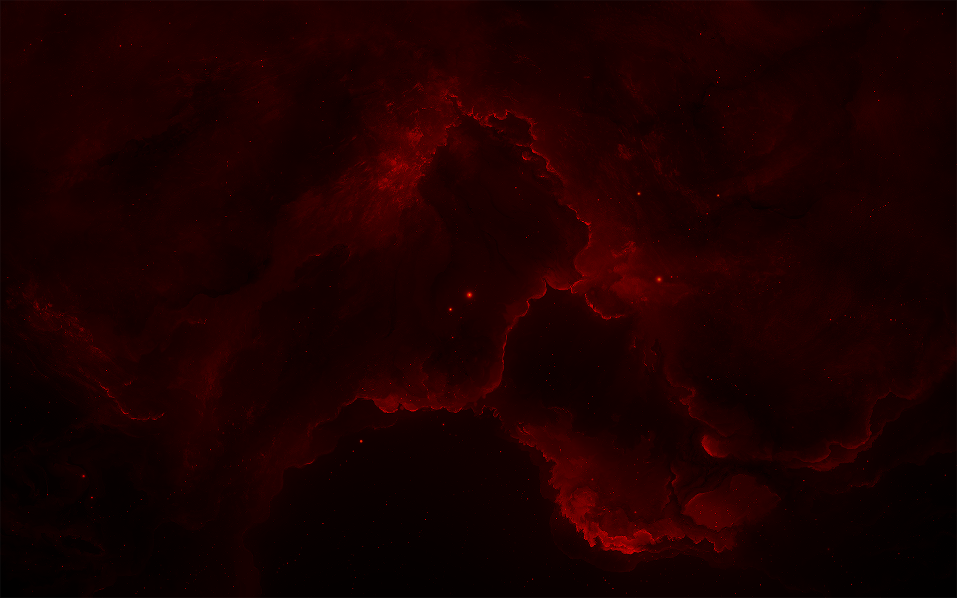 Nebula Red Stars Space 1920x1200