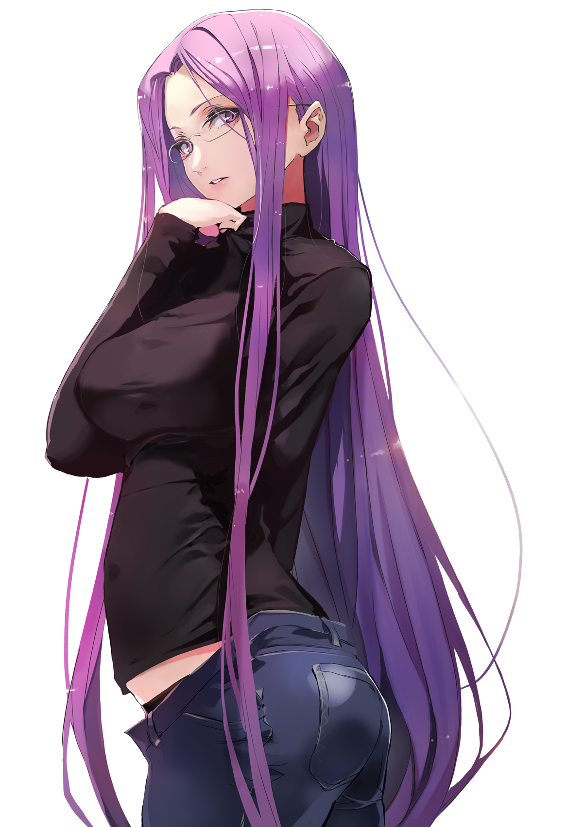 Fate Series Fate Stay Night Anime Girls Rider Fate Stay Night Long Hair Violet Hair Women With 