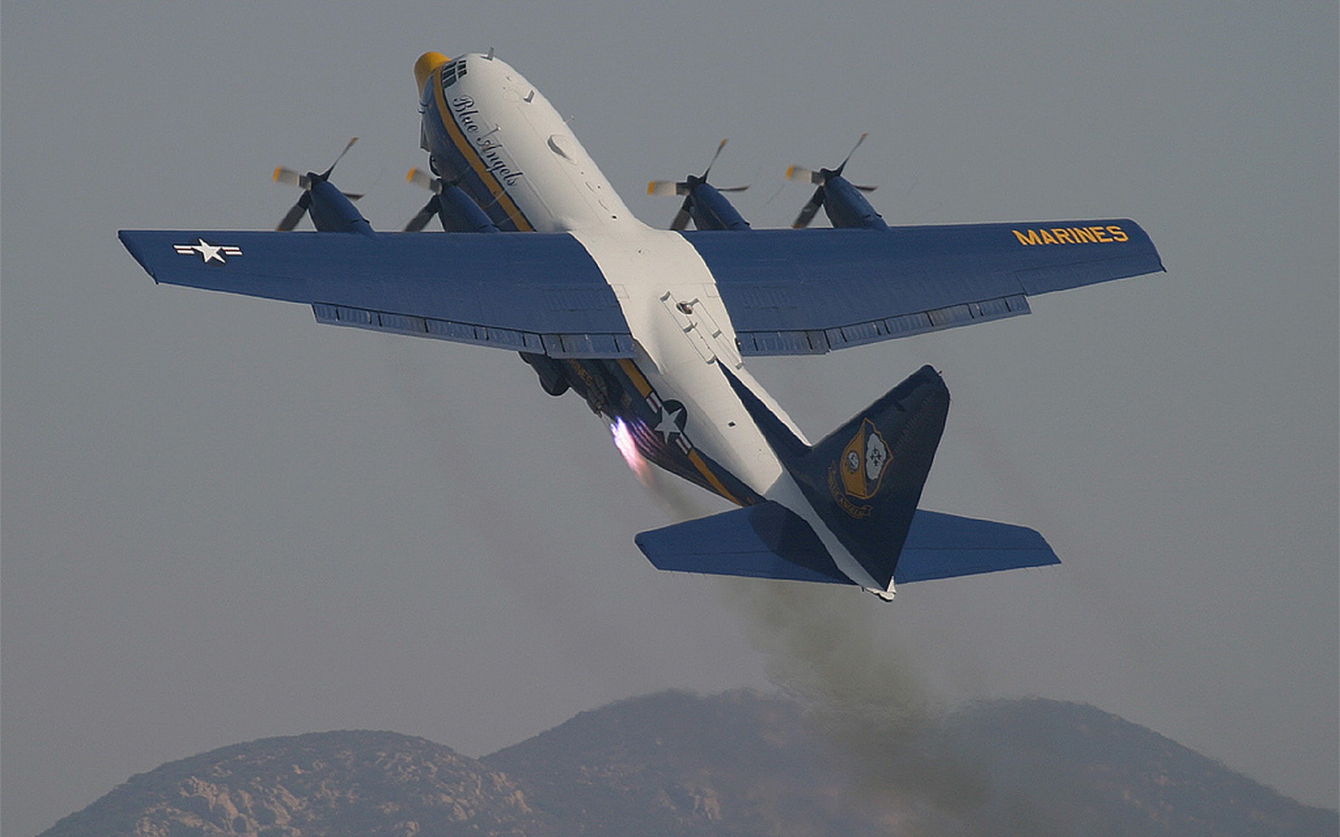 Aircraft Lockheed C 130 Hercules Blue Angels Airplane Military Aircraft USMC 1920x1200