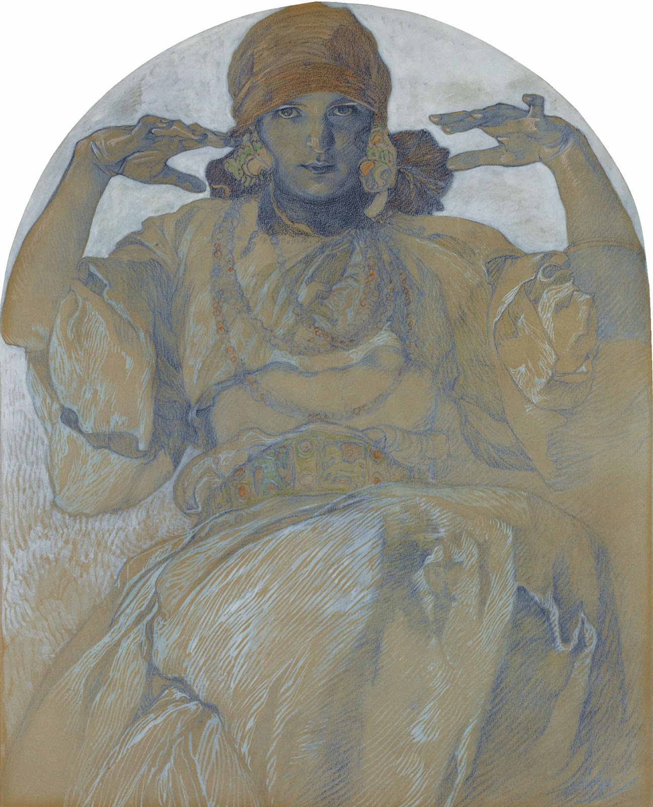 Alphonse Mucha Painting Jaroslava Muchova 1295x1600