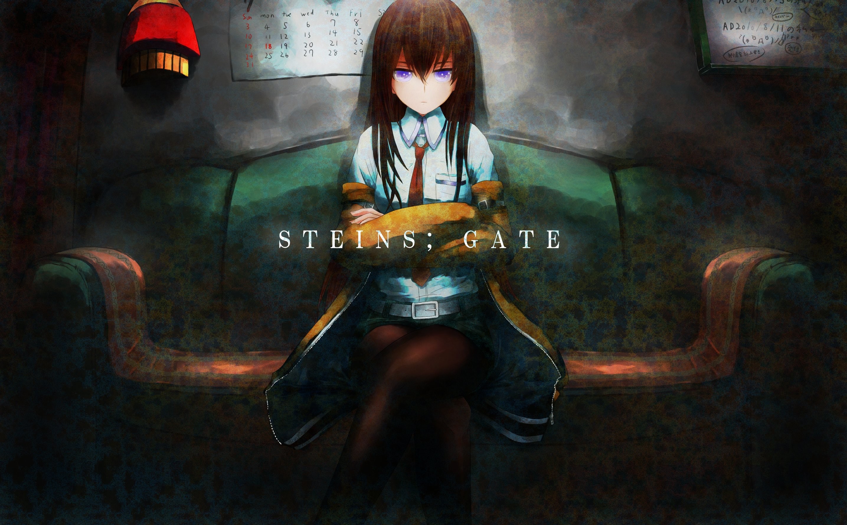 Anime Girls Steins Gate Makise Kurisu Frontal View 2870x1780