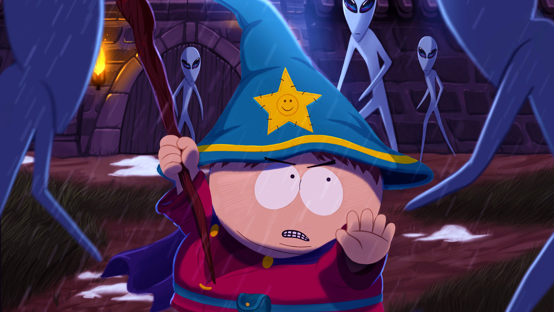 South Park The Stick Of Truth Eric Cartman Aliens Wizard Digital Art Series 1920x1080