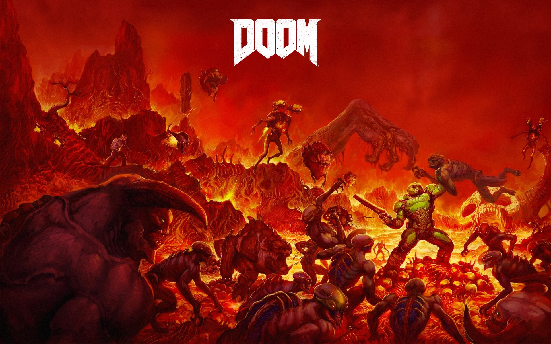 Doom Game Video Games Video Game Art Hell 1920x1200