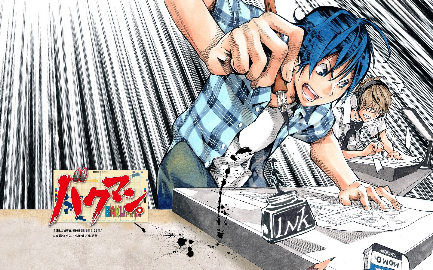 Bakuman Anime Boys Moritaka Mashiro Takagi Akito Anime 1440x900