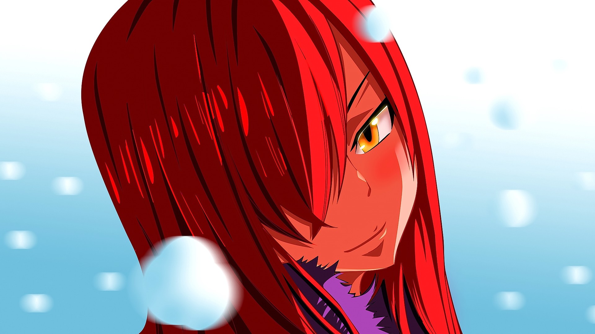 Anime Anime Girls Scarlet Erza Fairy Tail Redhead Yellow Eyes Smiling Looking At Viewer 1920x1080