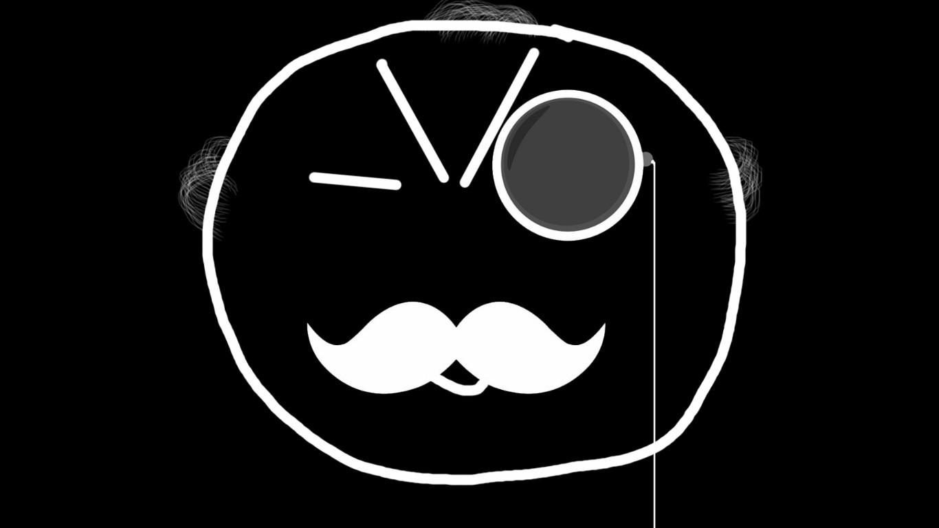 V2 Monocles Mustache Black 1366x768