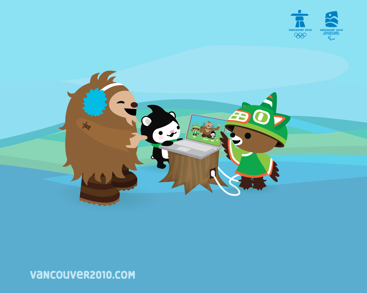 Quatchi Miga Text Winter Olympics Vancouver 1280x1024