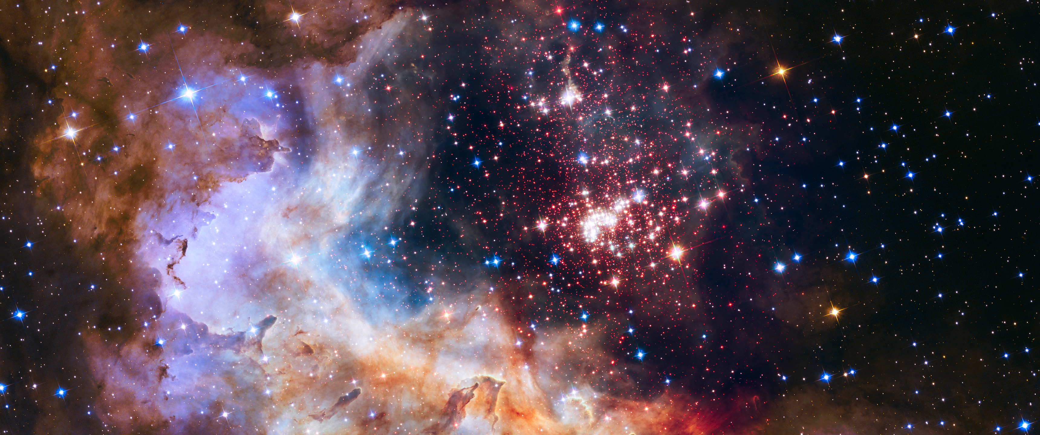 Space Stars Space Clouds Clouds 3440x1440