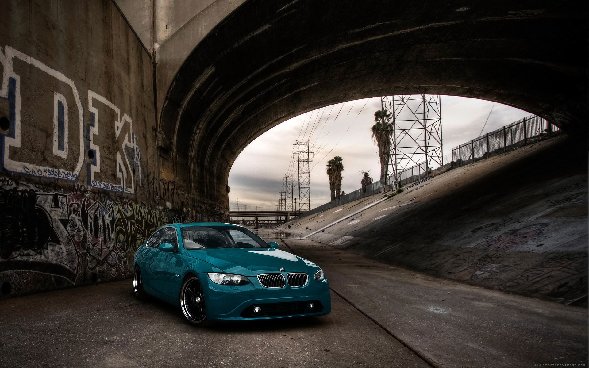 Urban Blue Cars Graffiti BMW E92 BMW 3 Series Car 1920x1200