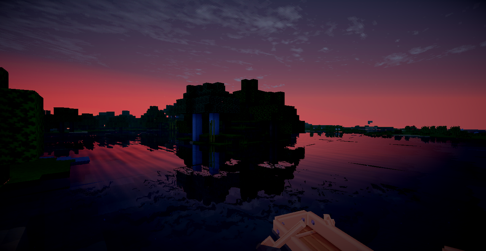 Minecraft Sunset Tug Boats 1548x800