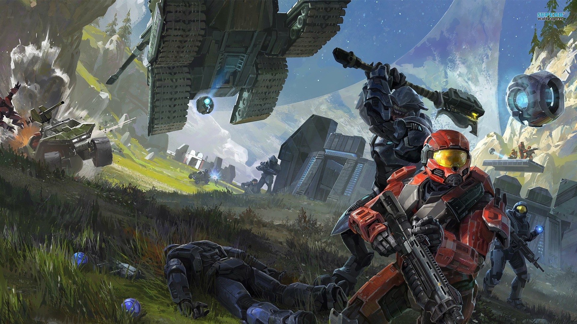 Video Games Halo Bungie Spartans Halo 1920x1080