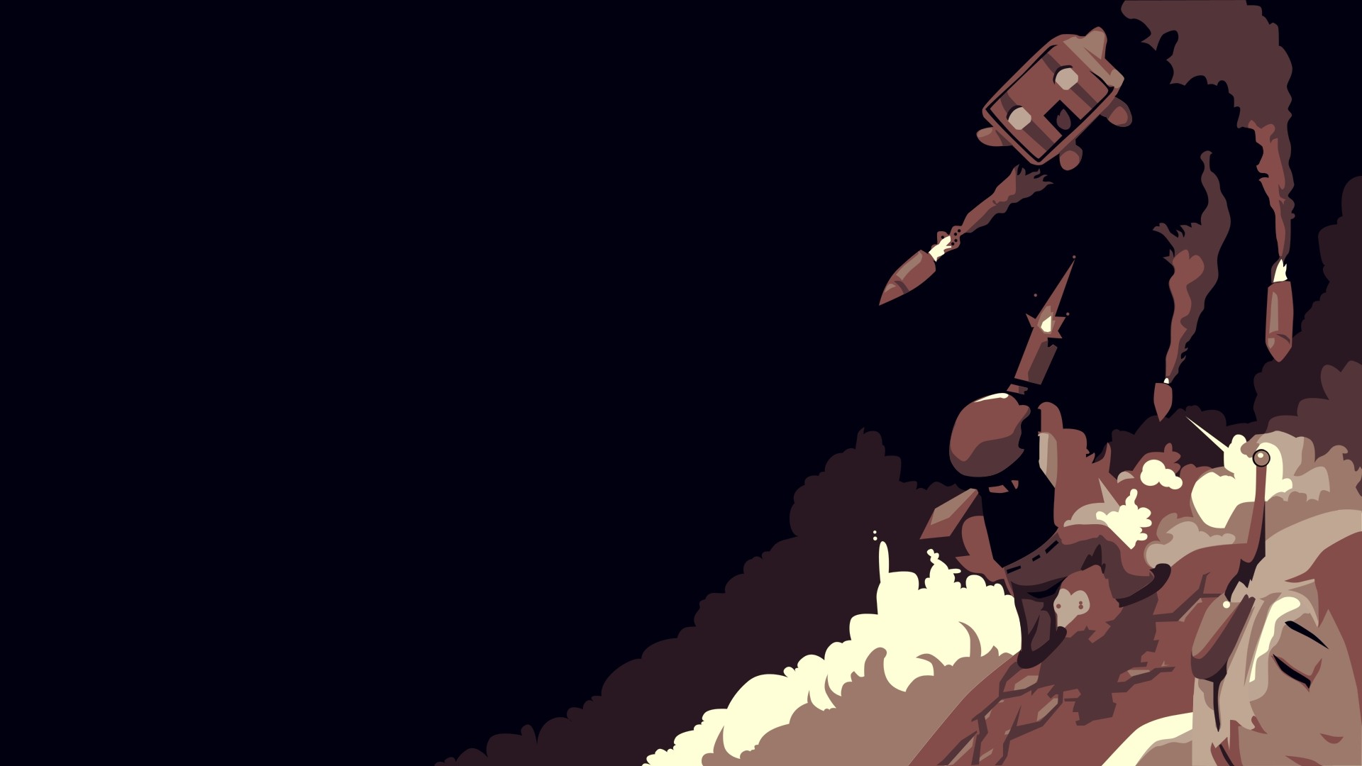 Minimalism Cave Story Artwork 1920x1080