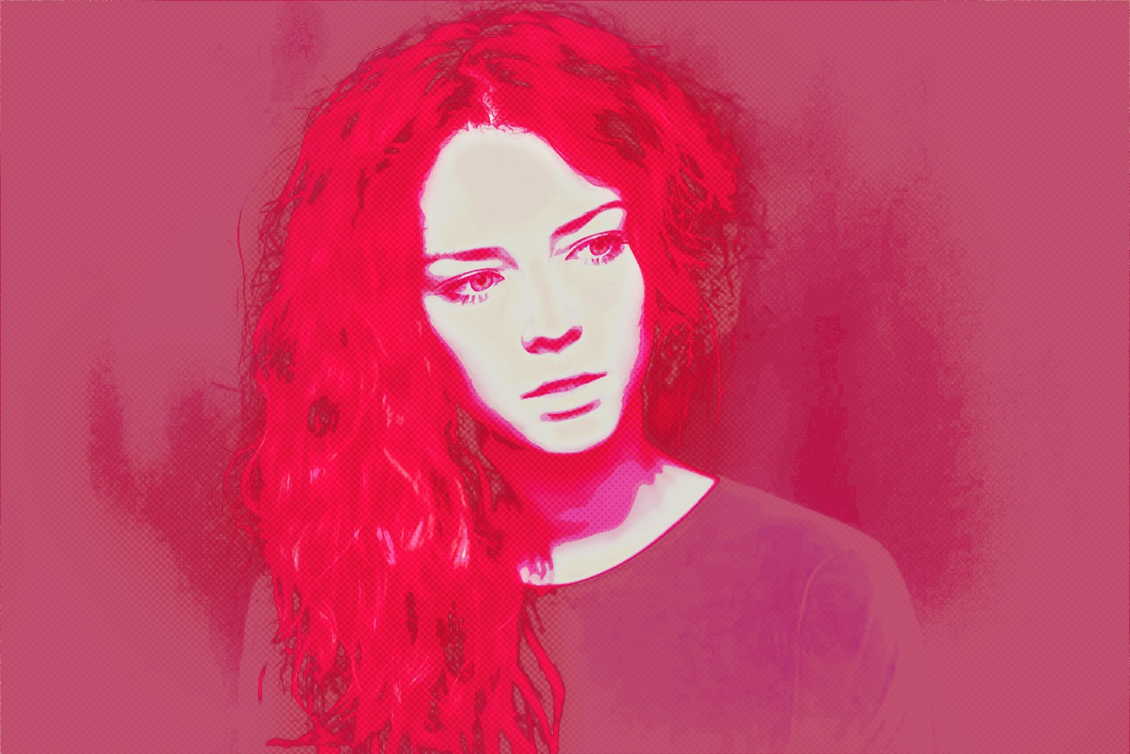 Redhead Women Model Effects Face Photoshop 1600x1068