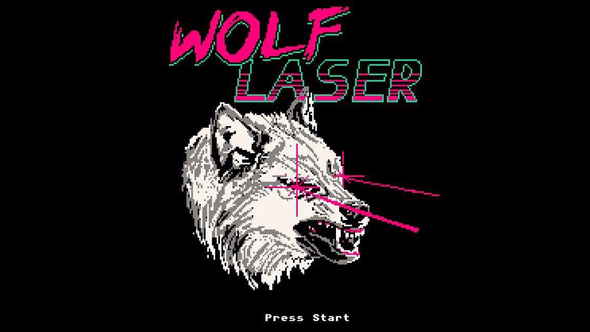 Pixelated Head Wolf Laser 1920x1080