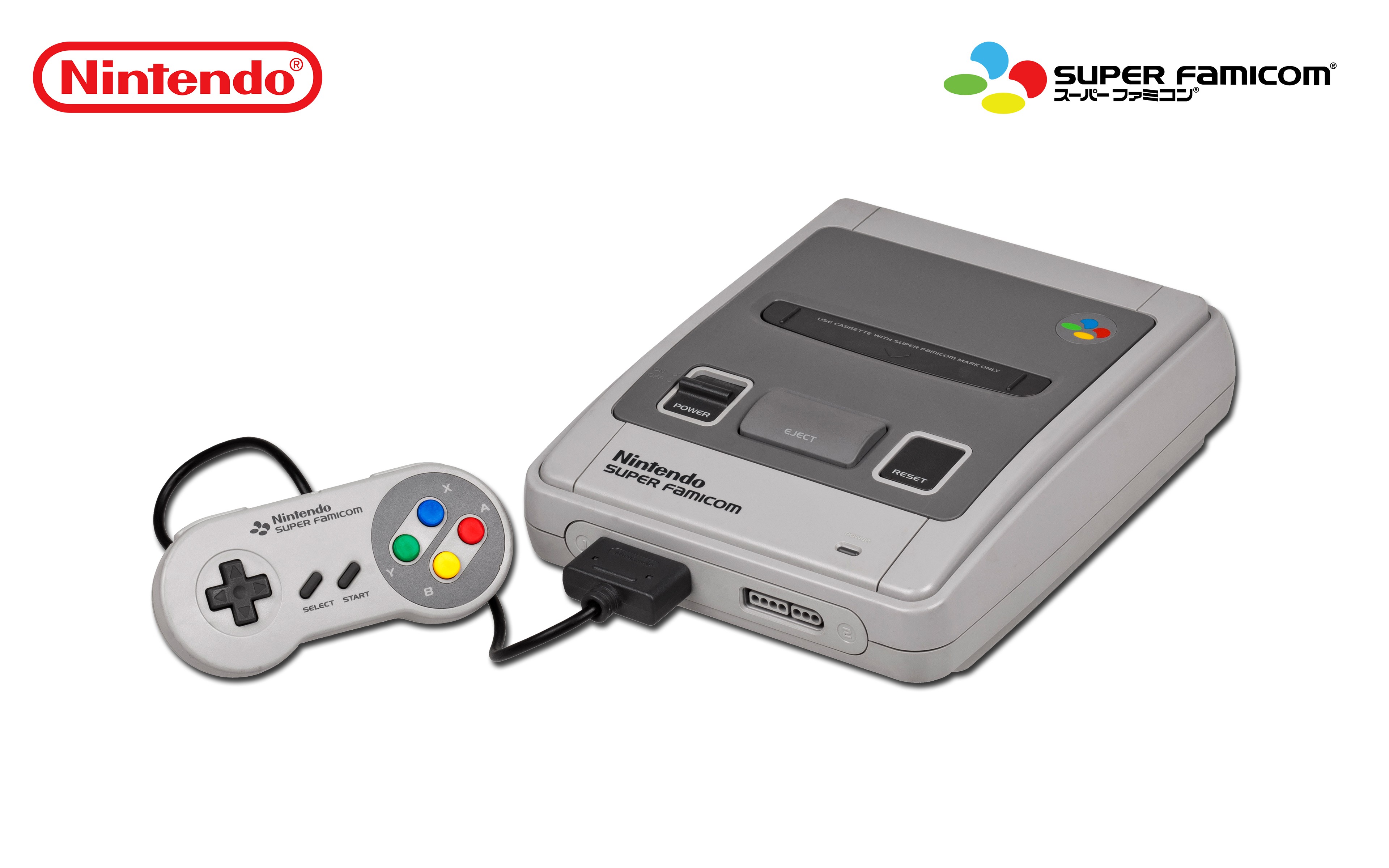 Super Nintendo Consoles Video Games Simple Background Nintendo Logo 3840x2400