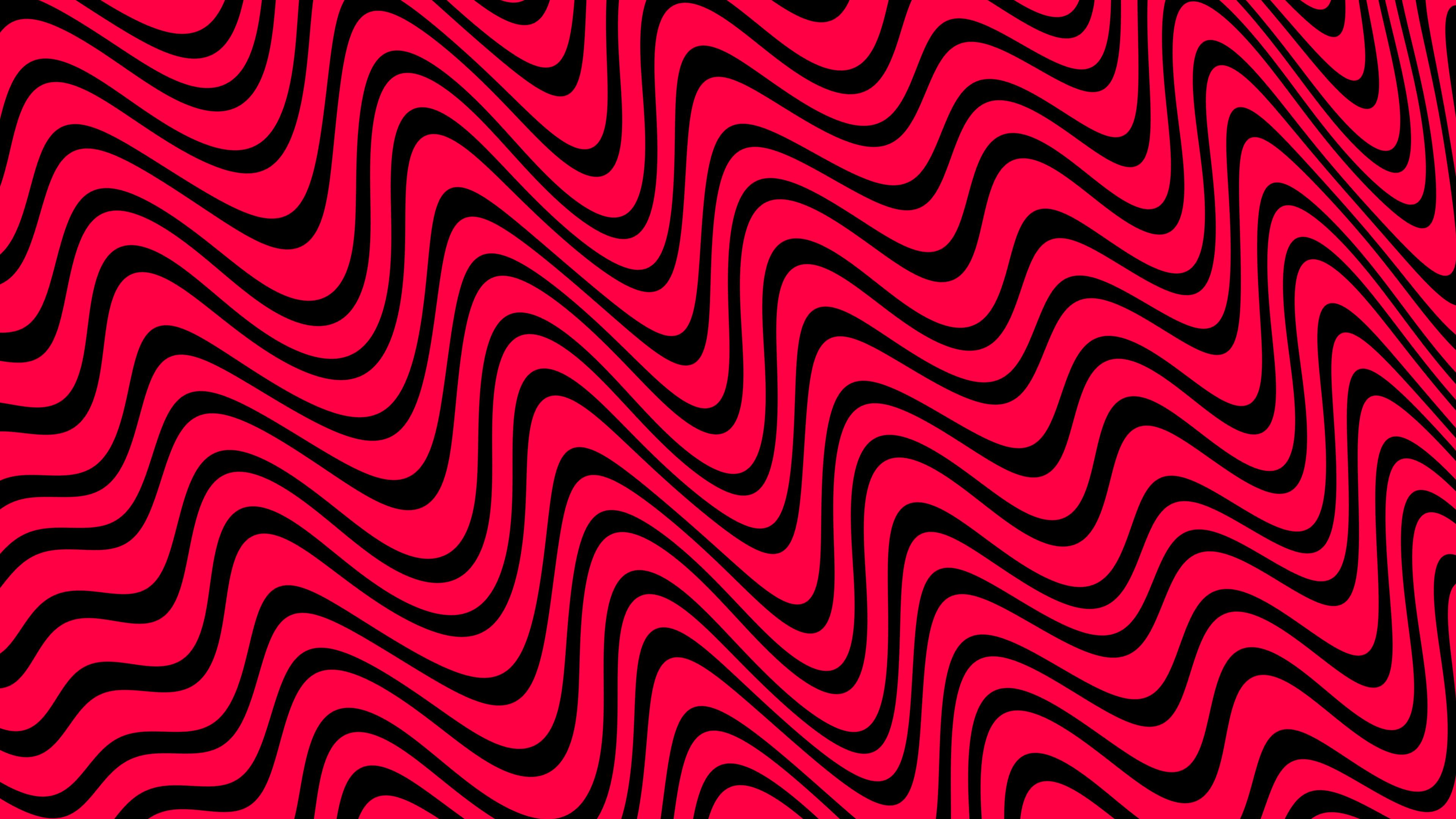 Digital Art Red Pewdiepie Waves 3840x2160