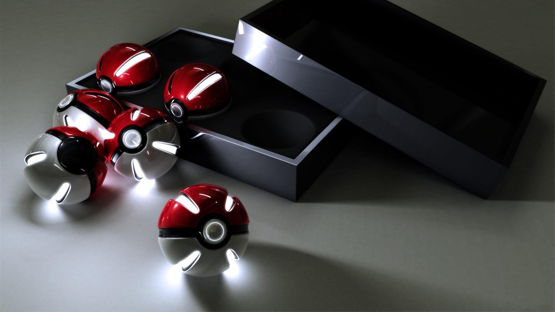 Pokemon Pokeballs Render Collection Video Game Art 1920x1080