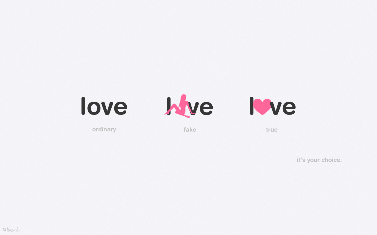 Love Heart Design Typography Minimalism 1280x800