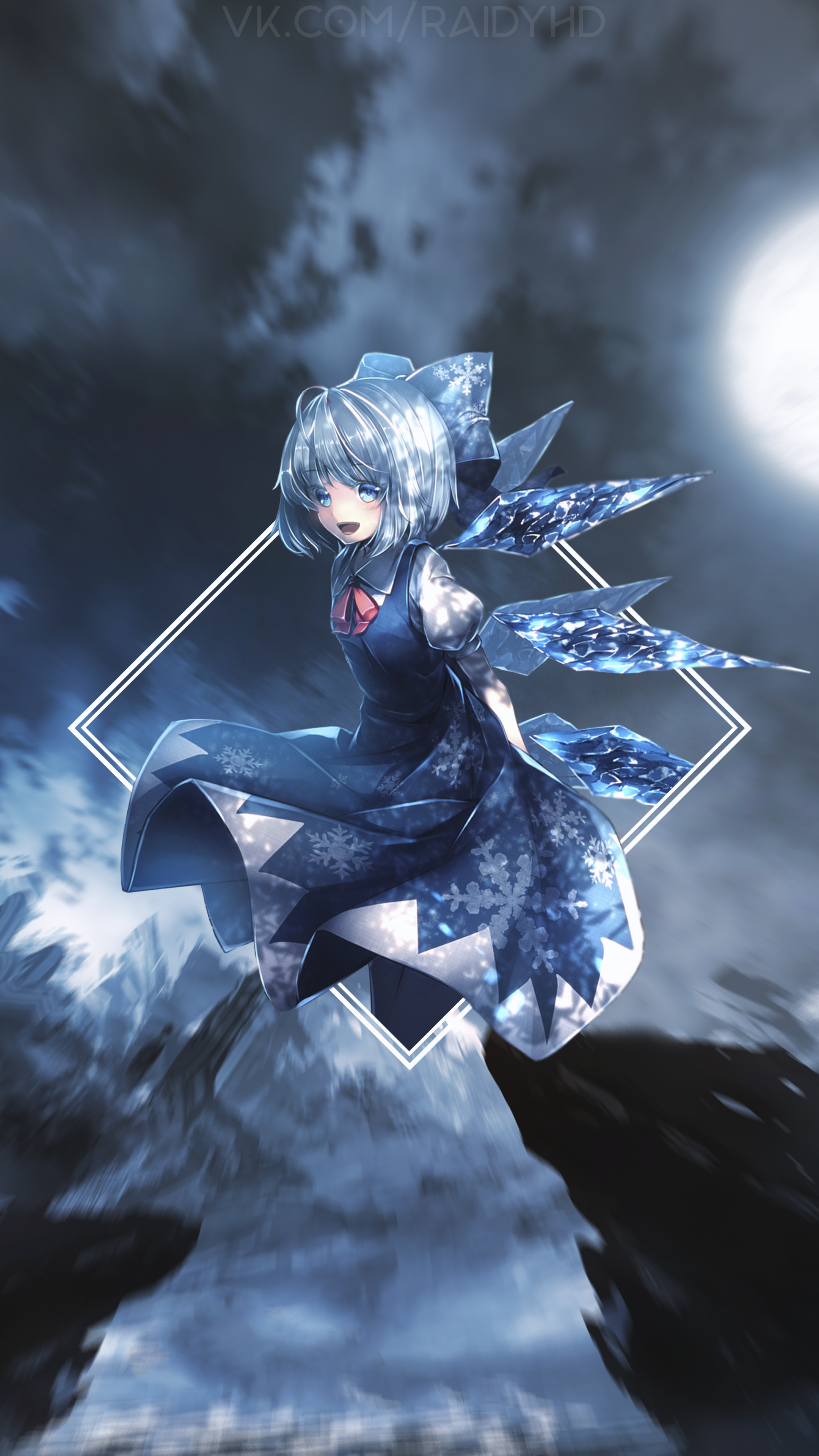 Anime Anime Girls Picture In Picture Cirno Vertical 2160x3840