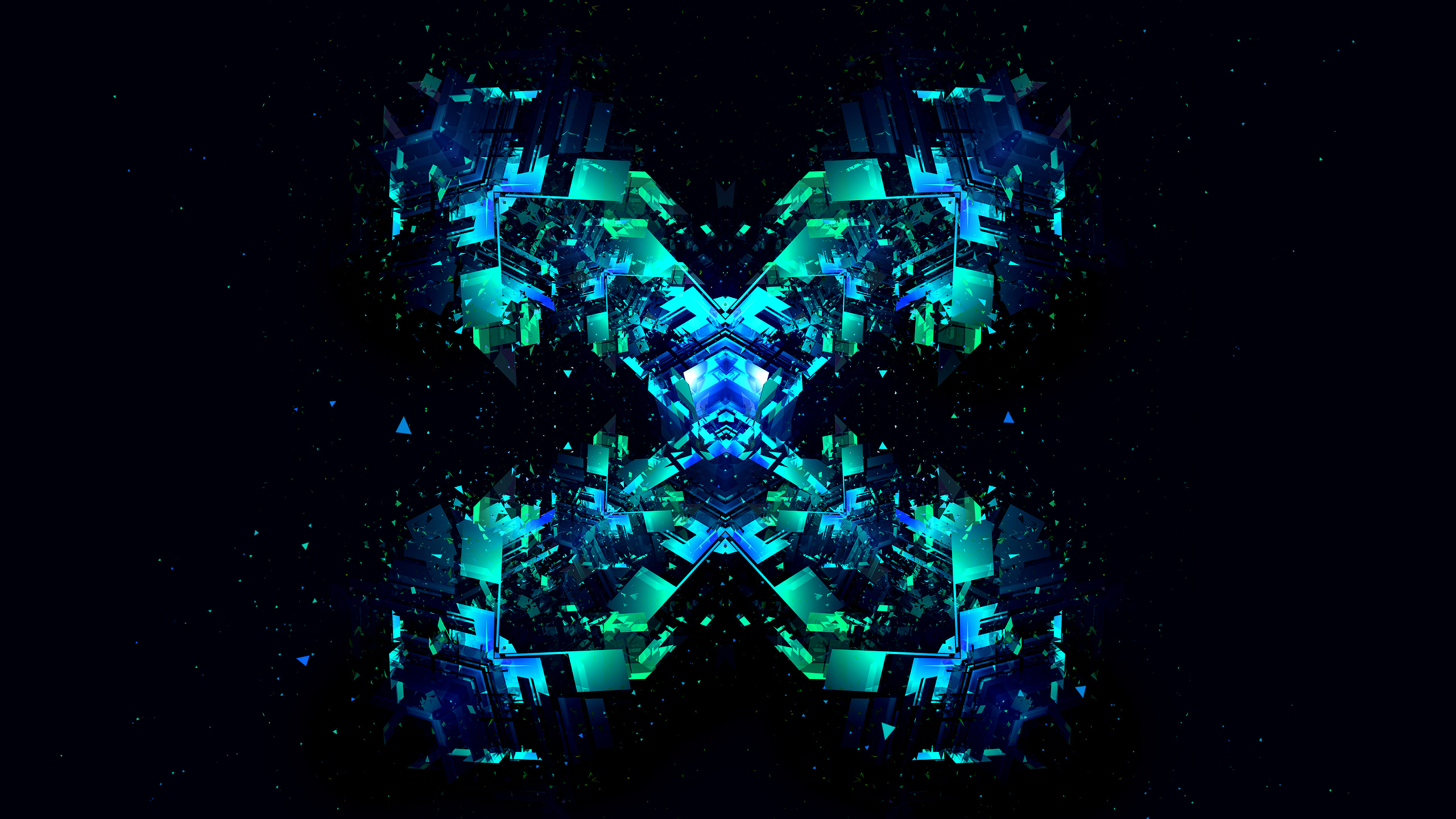 Justin Maller Artwork Abstract Digital Digital Art Facets 2560x1440