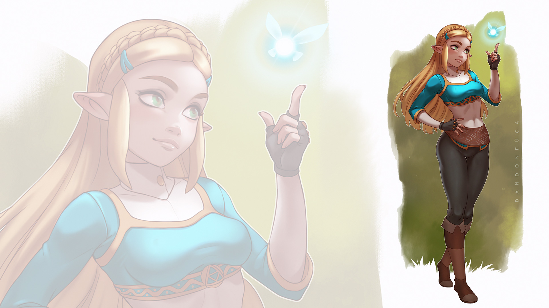 Princess Zelda The Legend Of Zelda Zelda The Legend Of Zelda Breath Of The Wild Blonde Pointed Ears 1920x1080