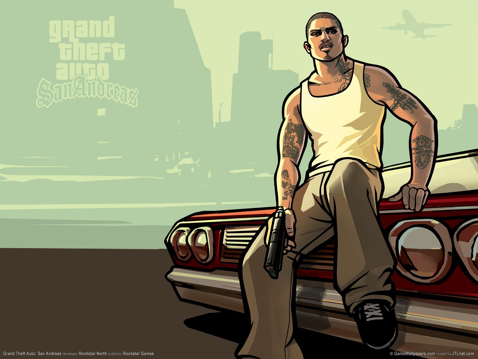 Grand Theft Auto San Andreas Video Games Gangster Gun Video Game Art 1600x1200