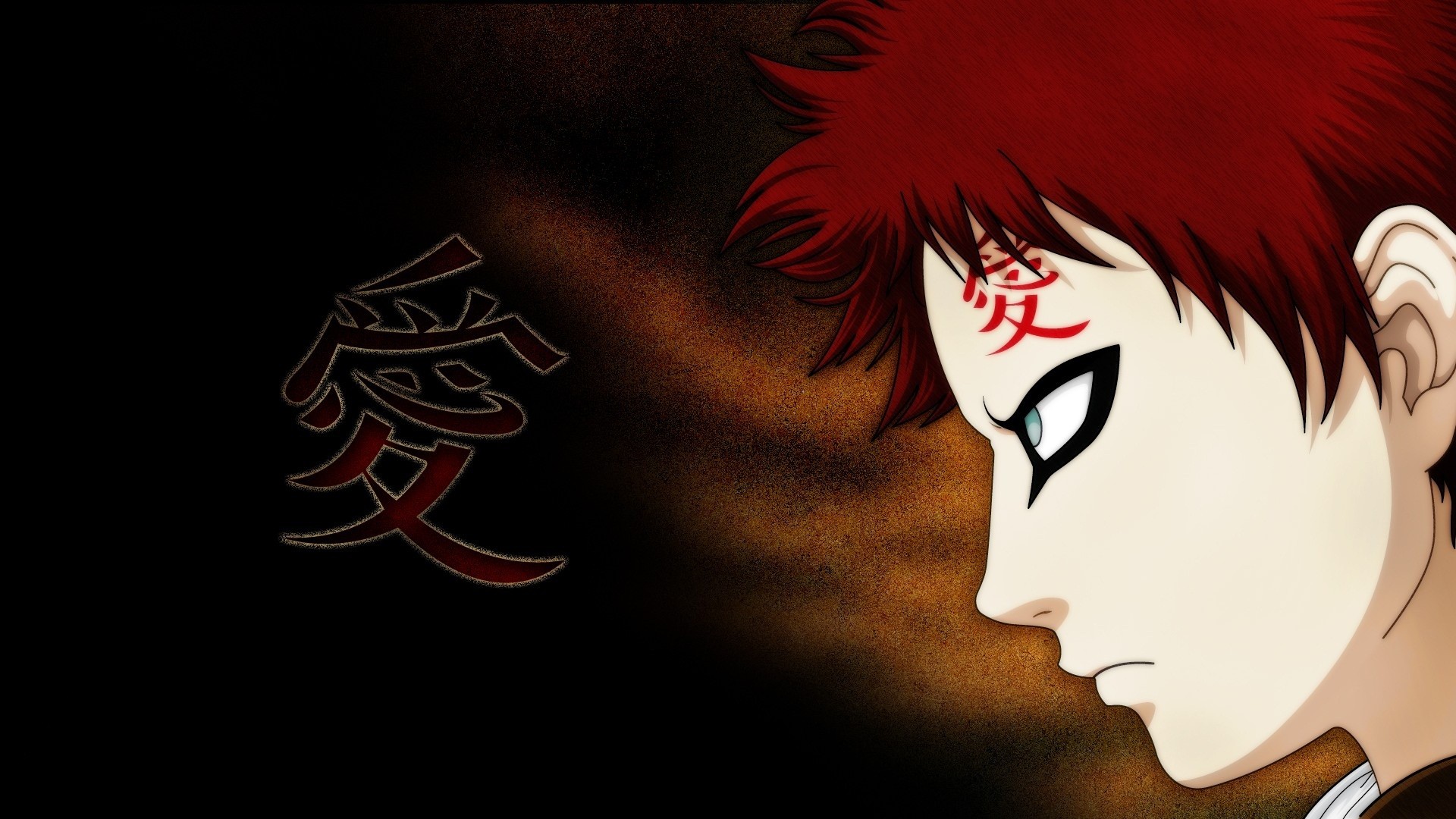 Naruto Shippuuden Gaara Tattoo Redhead Kanji Anime 1920x1080