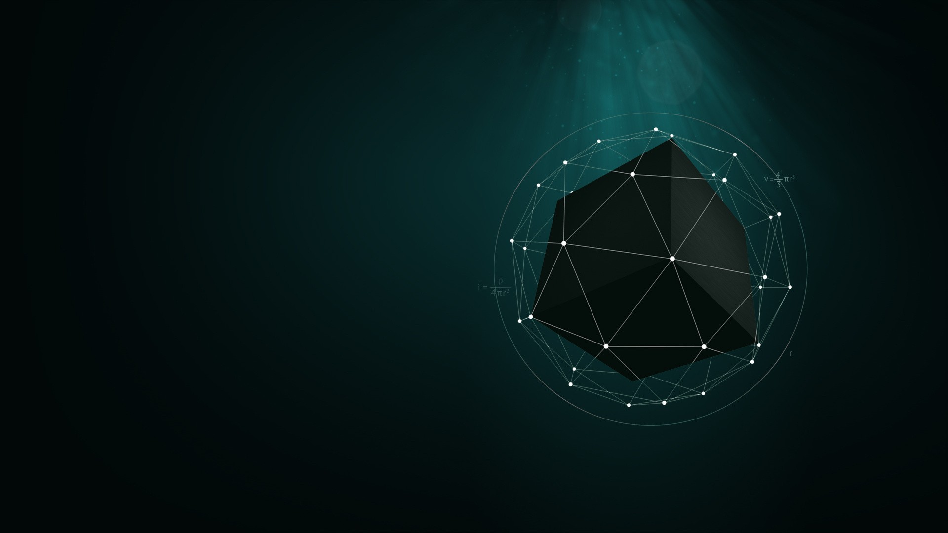 Low Poly Wireframe Digital Art 1920x1080