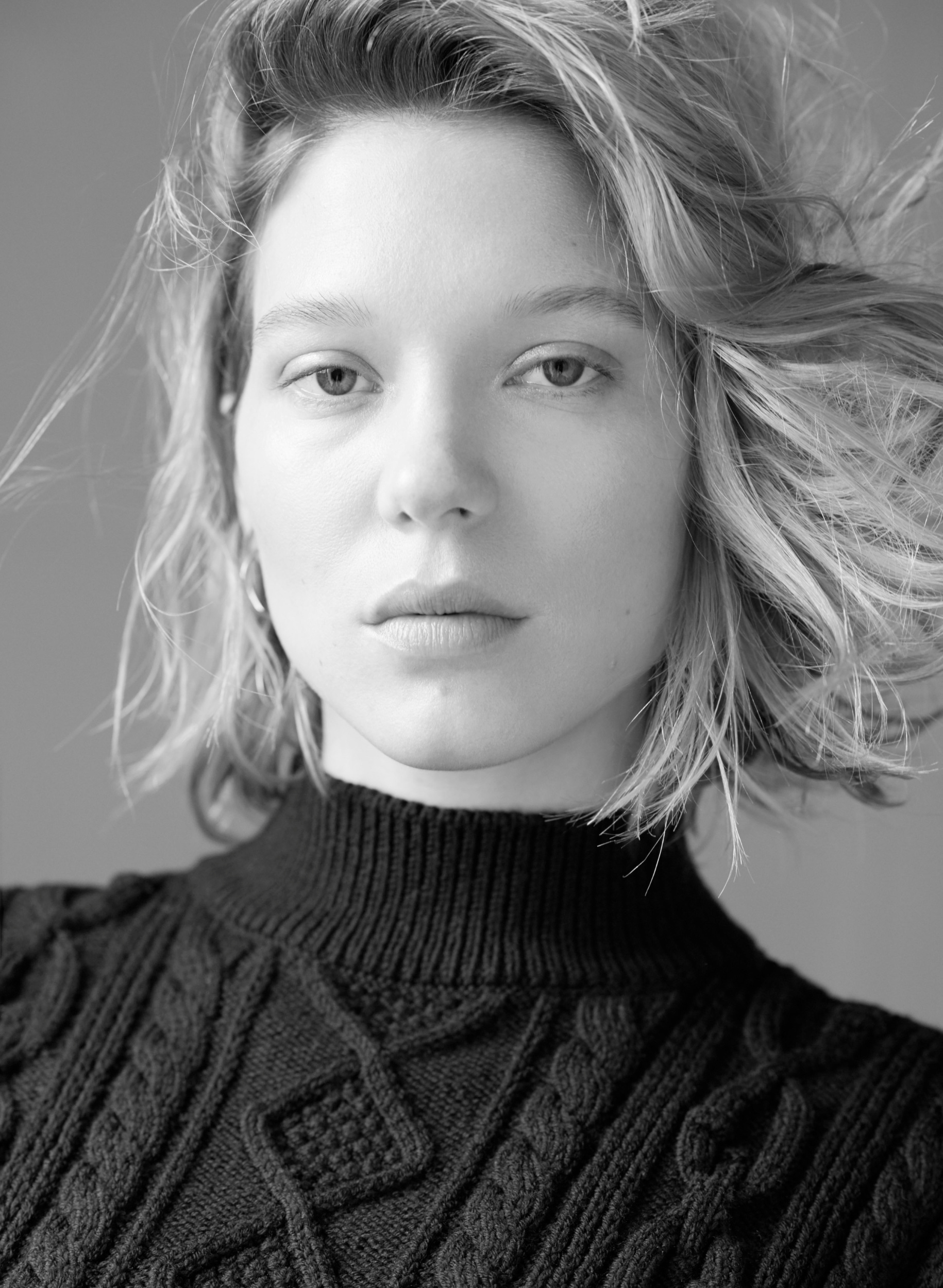 Lea Seydoux French Actress Celebrity Monochrome Looking At Viewer Portrait Face Women 1830x2500