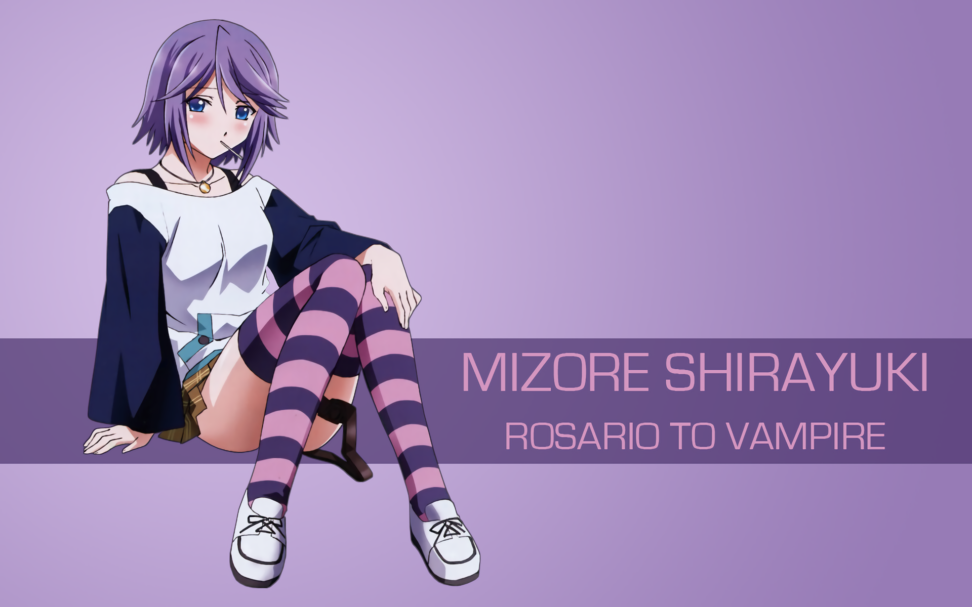 Anime Girls Rosario Vampire Shirayuki Mizore 1920x1200