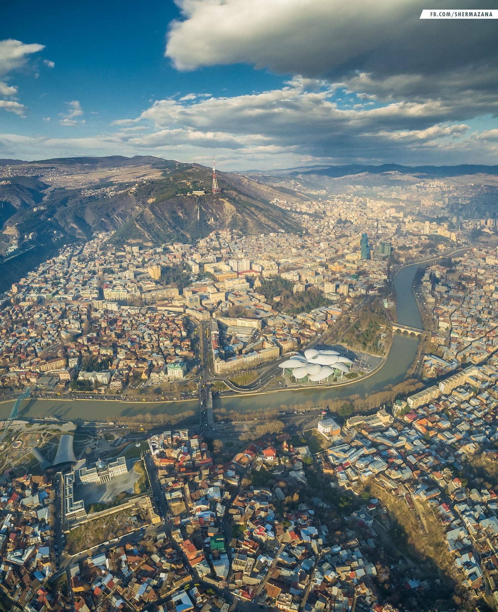 Tbilisi Georgia Aerial View City 1600x1966