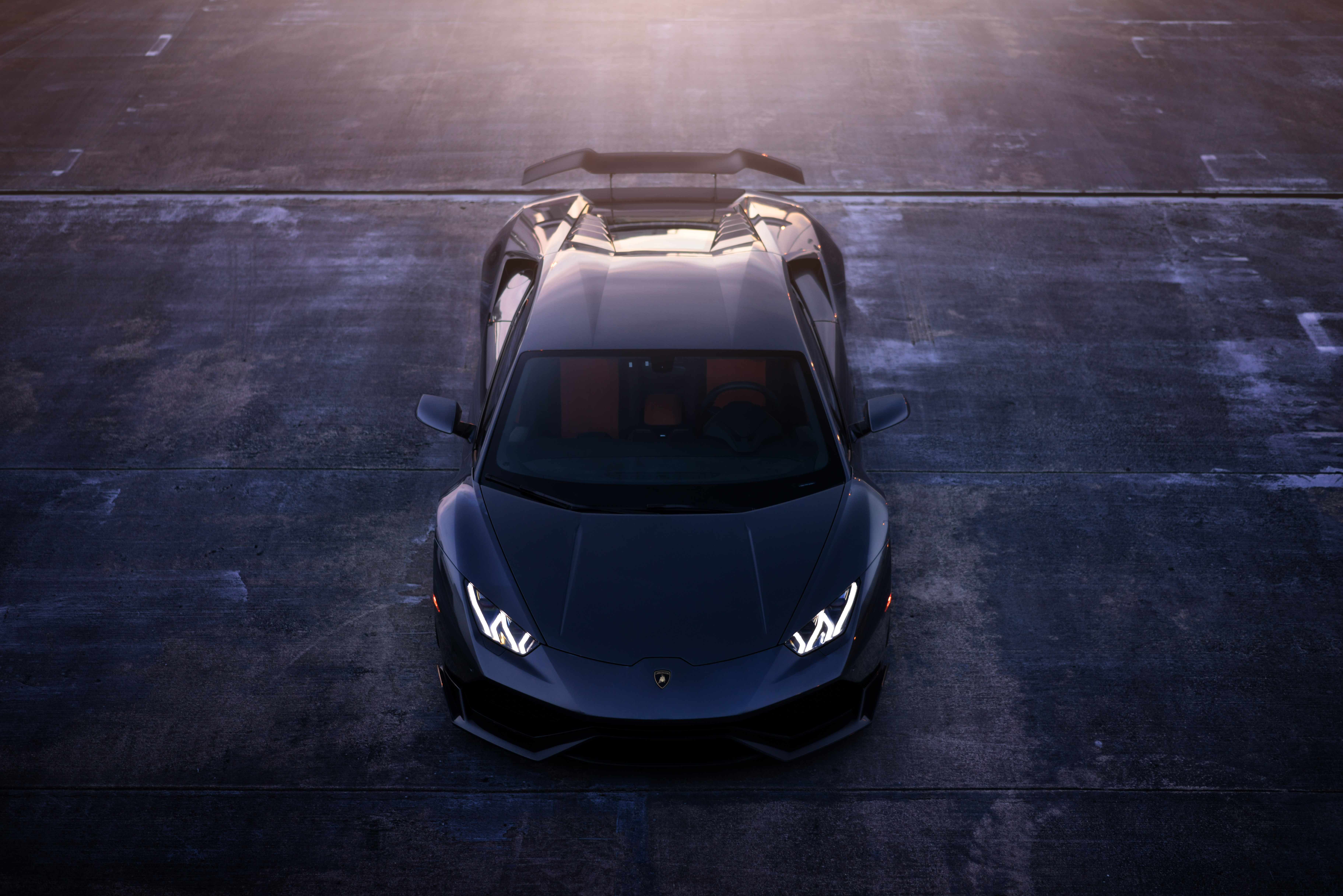 Super Car Lamborghini Lamborghini Huracan Aerial View 7292x4867