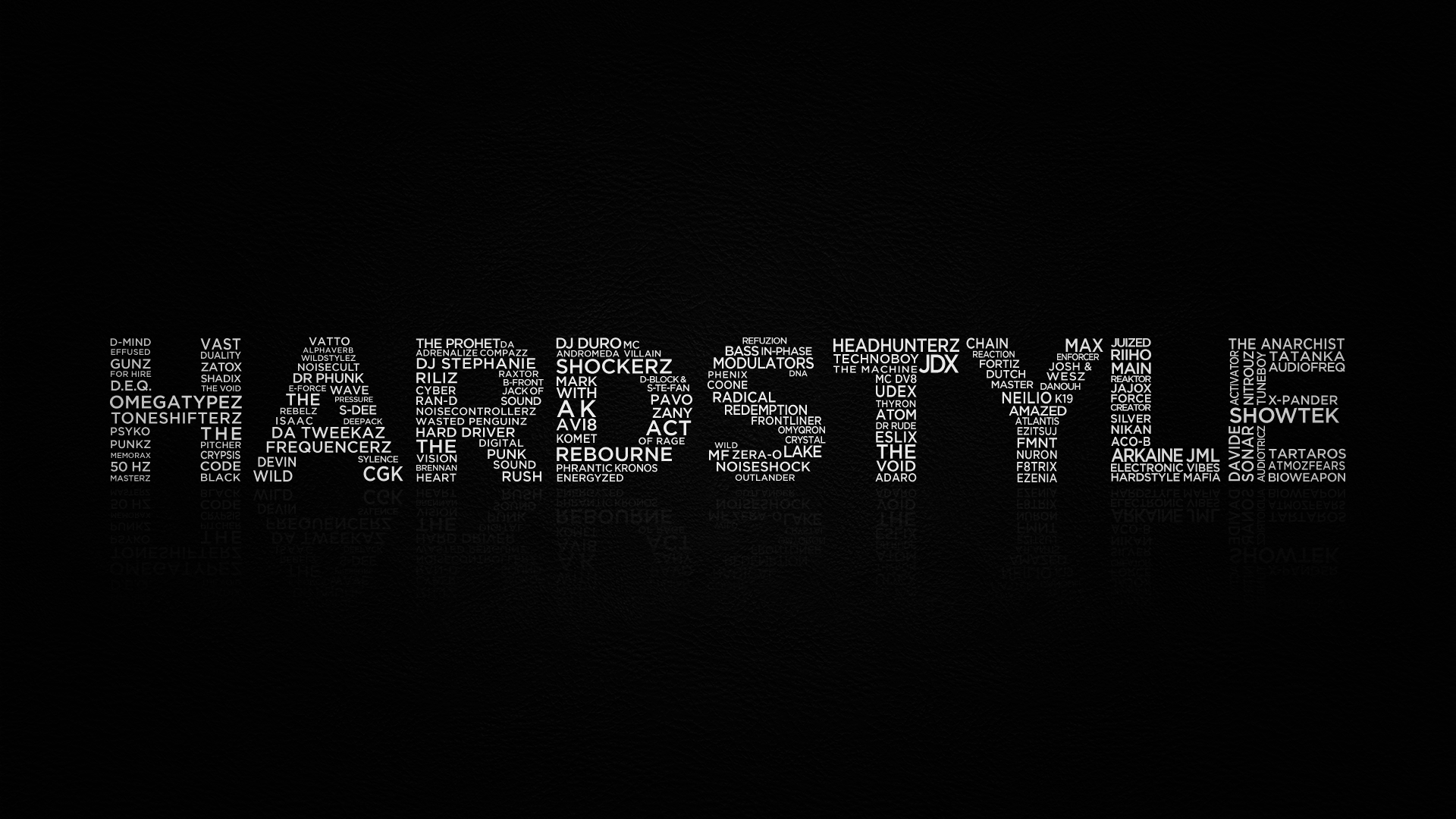 Hardstyle Text DJs 1920x1080
